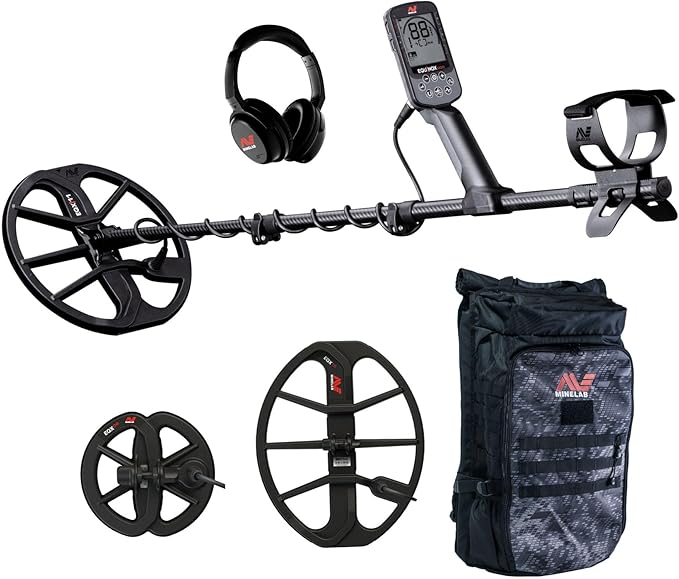 Minelab Equinox 900 Waterproof Multi-Frequency Metal Detector with 11" DD Coil, 6" DD Coil, EQX 15 Coil & Backpack