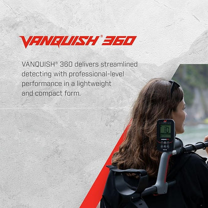 Minelab Vanquish 360 Adventure Pack Multi-Frequency Waterproof Metal Detector with PRO-FIND 35 Pinpointer, Digging Tool, Finds Pouch & Gloves