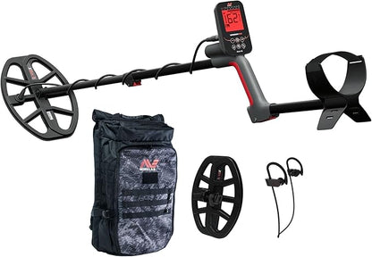 Minelab Vanquish 560 Pro Pack Multi-IQ Simultaneous Frequency Waterproof Metal Detector with Backpack Bundle