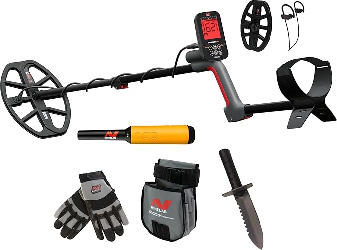Minelab Vanquish 560 Pro Pack Multi-IQ Metal Detector with PRO-FIND 35 Pinpointer, Digging Tool, Finds Pouch & Gloves