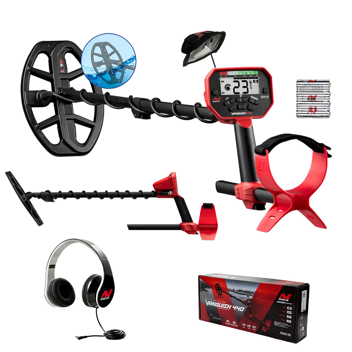 Minelab Vanquish 440 Lightweight Metal Detector for Treasure Hunting with Headphones