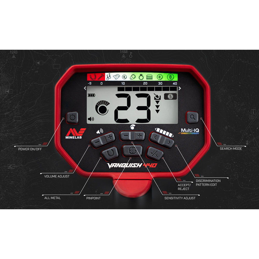Minelab Vanquish 440 Lightweight Metal Detector for Treasure Hunting with Headphones
