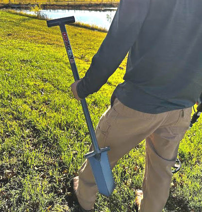 DragonXT Metal Detecting Shovel – 36" T-Handle with Serrated Edge for Tough Soil