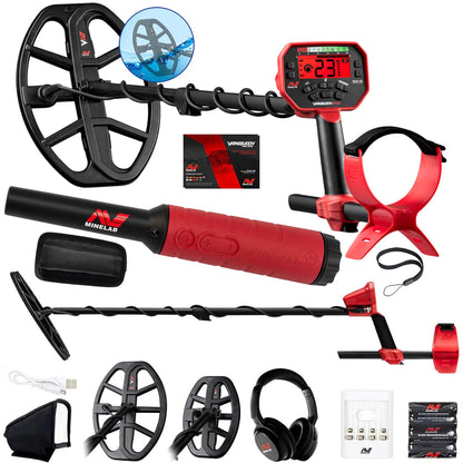 Minelab Vanquish 540 Pro-Pack with Pro-Find 40, Wireless Headphones, 12" & 8" Coils, Rechargeable Batteries