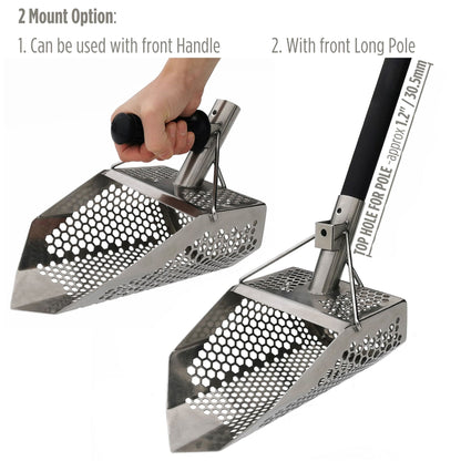 DragonXT Titan Premium Sand Scoop – Stainless Steel with Front Handle