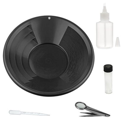 5-Piece Beginner Gold Pan Kit – Gold Recovery Tools and Storage