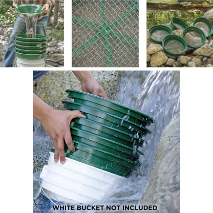 Gold Prospecting Classifier Set – 9 Stackable Sifting Pans