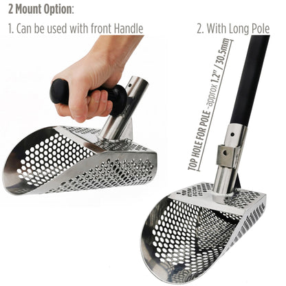 DragonXT Storm Premium Sand Scoop – Stainless Steel with Front Handle