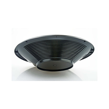 8" Gold Prospecting Pan – Black Plastic with Dual Riffles