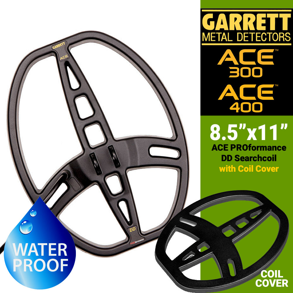 Garrett 8.5" x 11" DD PROformance Search Coil with Cover for ACE 200, ACE 300, ACE 400