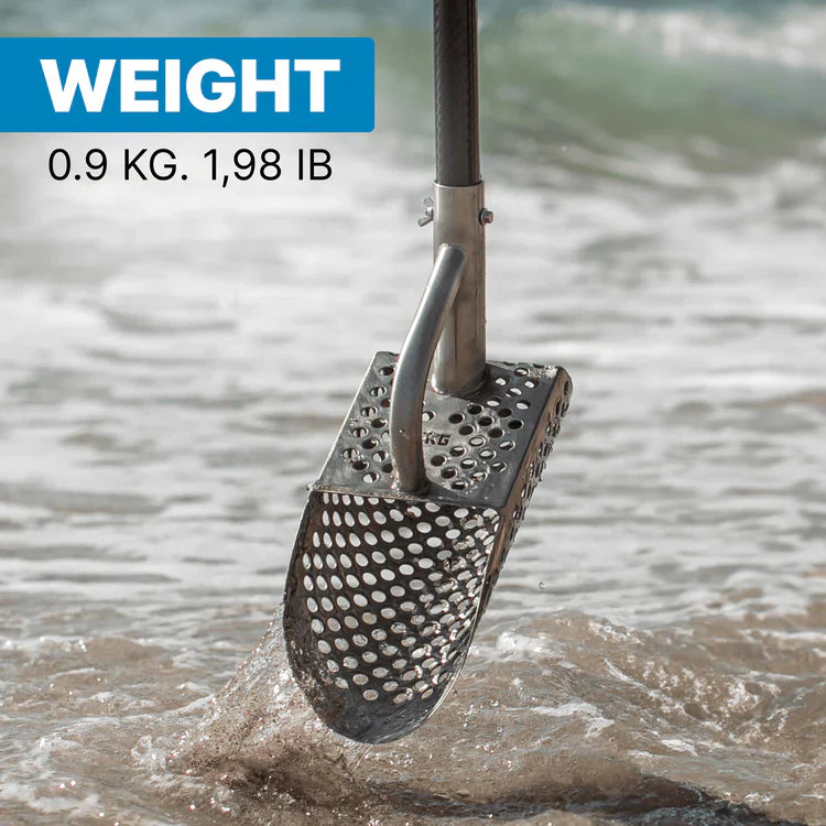 CKG 12x5" Universal Sand Scoop for Wet Sand and Water - Stainless Steel