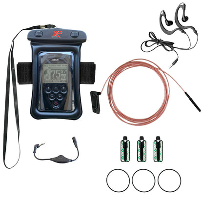 XP Underwater Protection Kit with Antenna, Remote Case, Waterproof Earphones & Volume Control for DEUS and ORX Metal Detectors