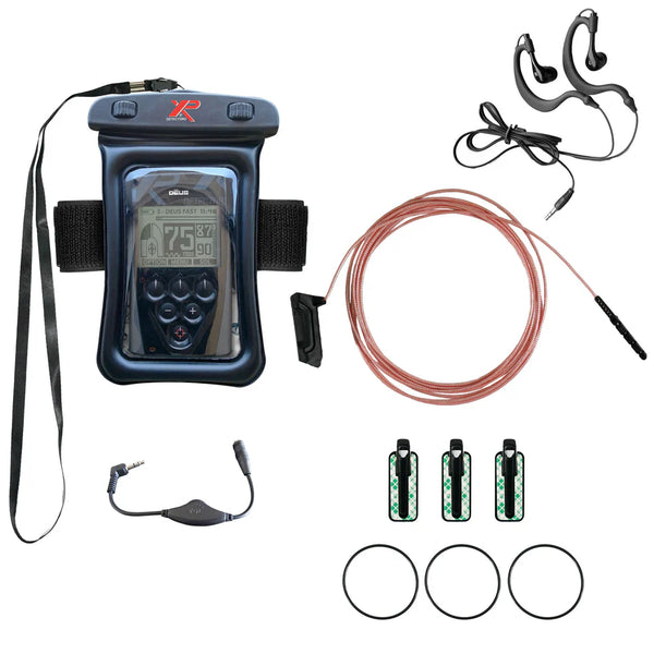 XP Underwater Protection Kit with Antenna, Remote Case, Waterproof Earphones & Volume Control for DEUS and ORX Metal Detectors