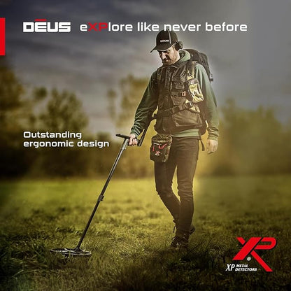 XP DEUS RC Weatherproof & Fully Wireless Metal Detector – Ideal for Treasure & Relic Hunting with 9" X35 Frequency Coil & WS5 Headphones