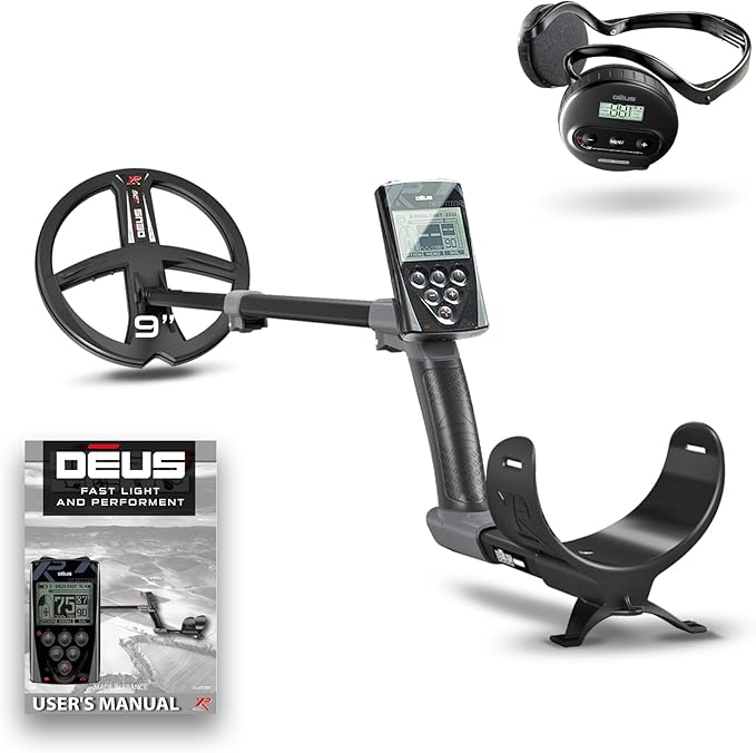 XP DEUS RC Wireless Metal Detector with 9" 35 Frequency Search Coil & WS4 Headphones