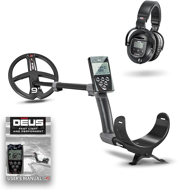 XP DEUS RC Weatherproof & Fully Wireless Metal Detector – Ideal for Treasure & Relic Hunting with 9" X35 Frequency Coil & WS5 Headphones
