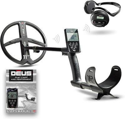 XP DEUS Wireless RC Metal Detector with 11" Search Coil & WS4 Headphones