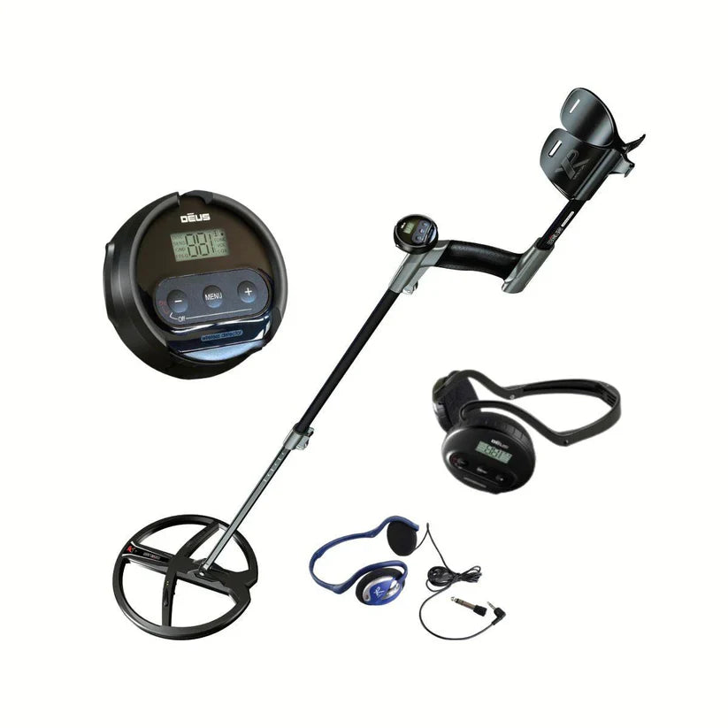 DEUS Lite Metal Detector – X35 28cm (11") Coil, S-Telescopic Lite Stem & WS4 Headphones