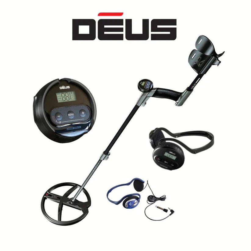 DEUS Lite Metal Detector – X35 28cm (11") Coil, S-Telescopic Lite Stem & WS4 Headphones