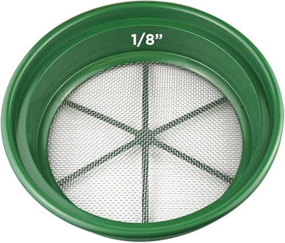 DRAGONXT 3-Piece 13¼" Stackable Gold Classifier Set – Heavy-Duty Sifting Screens for Prospecting – Fits 5-Gallon Buckets