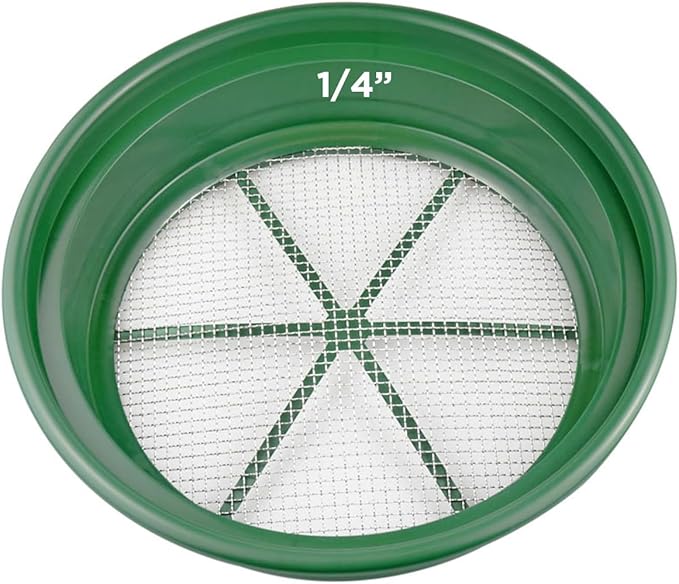 DRAGONXT 3-Piece 13¼" Stackable Gold Classifier Set – Heavy-Duty Sifting Screens for Prospecting – Fits 5-Gallon Buckets