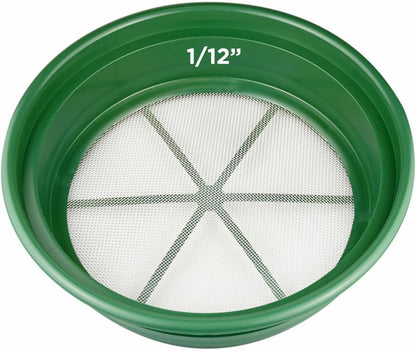 DRAGONXT 3-Piece 13¼" Stackable Gold Classifier Set – Heavy-Duty Sifting Screens for Prospecting – Fits 5-Gallon Buckets
