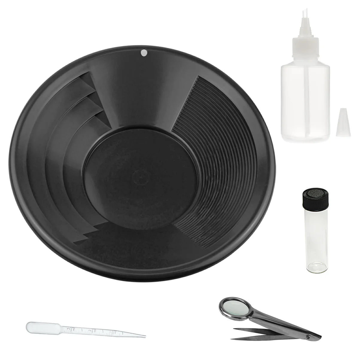 Detector_Hero-5-Piece Beginner Gold Pan Kit – Gold Recovery Tools and Storage-dw5pckit