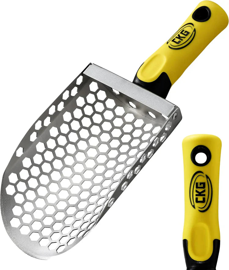 CKG Handheld Sand Scoop for Beach Detecting - Yellow Handle