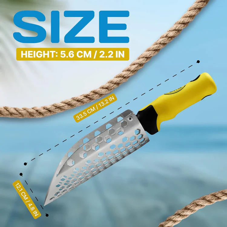 CKG Handheld Sand Scoop for Beach Detecting - Yellow Handle