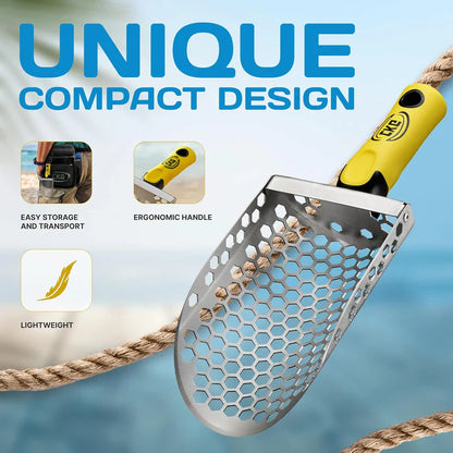 CKG Handheld Sand Scoop for Beach Detecting - Yellow Handle