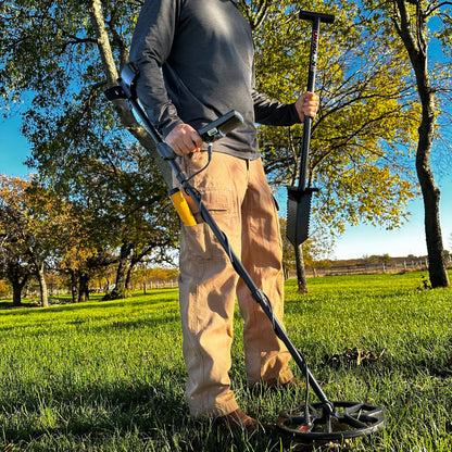 DragonXT Metal Detecting Shovel – 36" T-Handle with Serrated Edge for Tough Soil