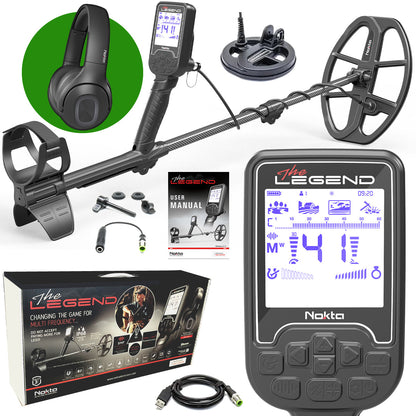 Nokta Legend 2 Coil PKG "Next Generation" Multi-Frequency Waterproof Metal Detector with Wireless Headphones