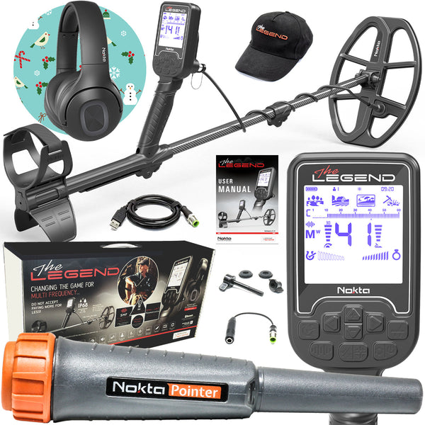Nokta Legend "Next Generation" Multi-Frequency Waterproof Metal Detector with 12"x9" LG30 Coil & Pinpointer