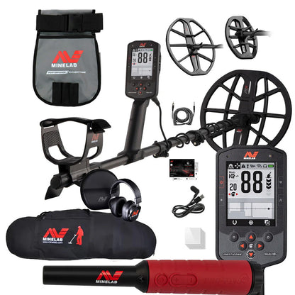 Minelab Manticore 3-Coil Detector Bundle – Includes Pro-Find 40, M8/M15 Coils, Carry Bag & Pouch