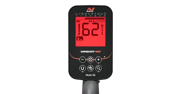 Minelab Vanquish 460 Adventure Pack Multi-Frequency Waterproof Metal Detector with PRO-FIND 35 Pinpointer, Digging Tool, Finds Pouch & Gloves