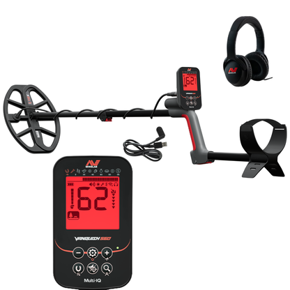 Minelab Vanquish 560 Waterproof Metal Detector With Multi-IQ™ Simultaneous Frequency, with Wired Headphones & Wireless Audio Support