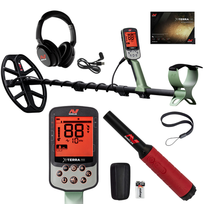Minelab X-Terra Pro Waterproof Metal Detector with ML-85 Wireless Headphones & Pro-Find 40 Pinpointer