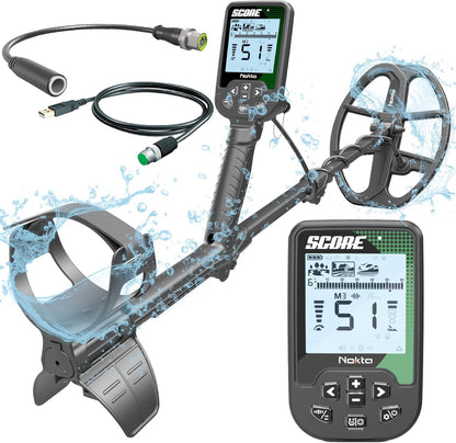Nokta Score Waterproof Metal Detector – Multi-Frequency with With Wireless Headphones and Free Accessories