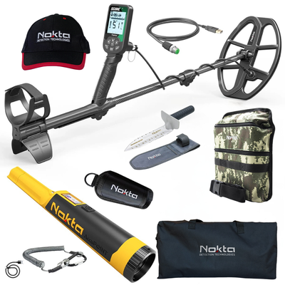 Nokta Score Waterproof Multi-Frequency Metal Detector + AccuPOINT Pinpointer Bundle