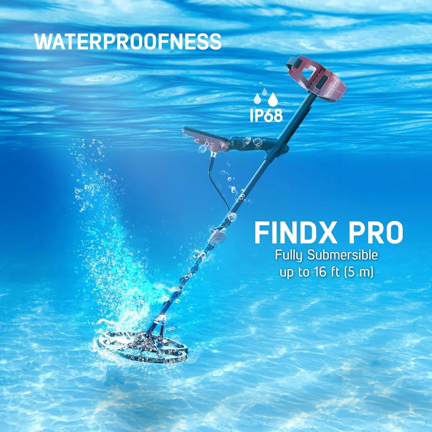 Nokta FindX PRO Waterproof Metal Detector with Rechargeable Battery, Bag, Digger & Headphones