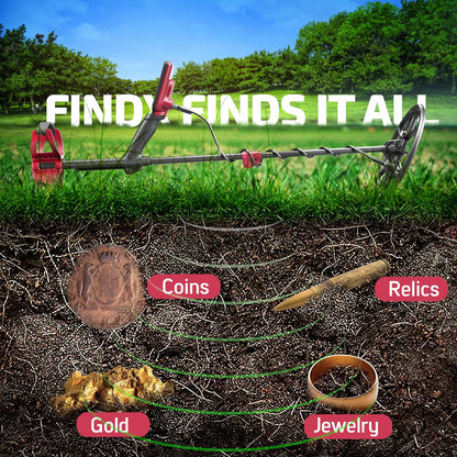 Nokta FindX PRO Waterproof Metal Detector with Rechargeable Battery, Bag, Digger & Headphones