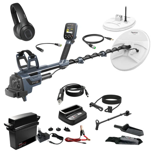 Nokta Magnetar 9000 Advanced Pulse Induction Gold Metal Detector with Dual DRC Coils & Premium Accessories
