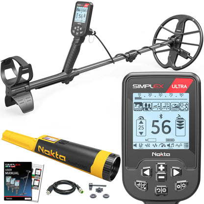 Nokta Simplex ULTRA Next Generation Waterproof Metal Detector with Pinpointer & Free Accessories