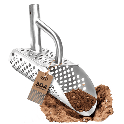CKG 12x5" Universal Sand Scoop for Wet Sand and Water - Stainless Steel