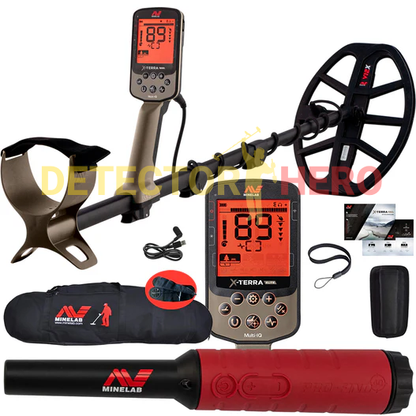 Minelab X-Terra Elite Multi-Frequency Waterproof Metal Detector with Travel/Carry Bag & Discounted Pro Find 40 Pinpointer