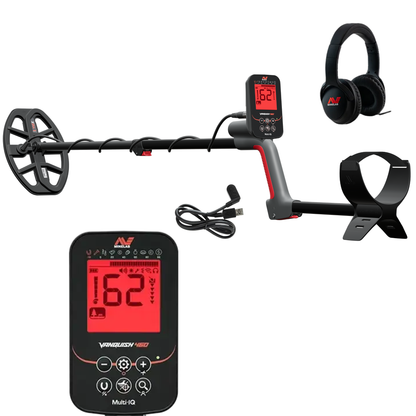 Minelab New Vanquish 460 Waterproof Multi-IQ Metal Detector with Bluetooth LE Audio & LED Display