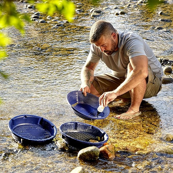 XP Premium Gold Panning Kit – Includes 11" & 15" Gold Pans, 2 Classifiers & Full Prospecting Accessory Set