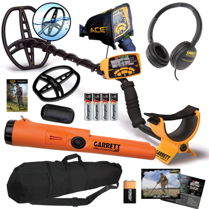 Garrett ACE 400 Metal Detector with Pro-Pointer AT Waterproof Pinpointer & Carry Bag