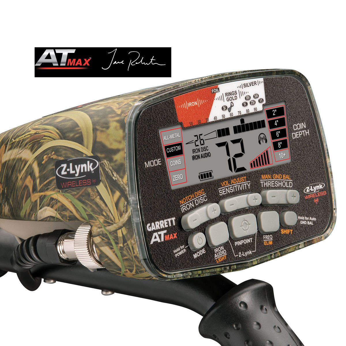 Garrett AT MAX Jase Robertson Edition Metal Detector – Waterproof with Pro-Pointer AT Z-Lynk & Wireless Headphones
