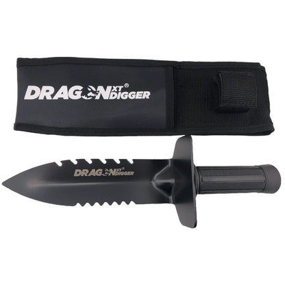 DragonXT Serrated Edge Digger with Belt Sheath – Heavy-Duty Tool for Metal Detecting